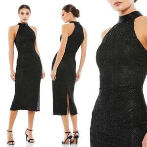 Mac Duggal Hand Embellished Midi Cocktail Dress NWT Size 2